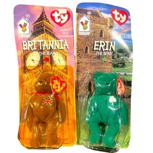 2~Mcdonald's (Collect all 4!) 1~Ty Erin The Bear 1997 & 1~Brittania Vintage 1997